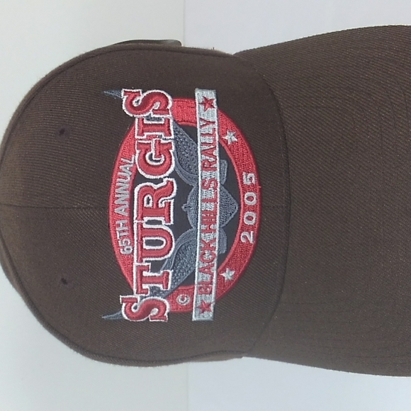 NWT Sturgis Black Hills Rally 2005 Adjustable Embroidered Brown 6 Panel Hat - Picture 1 of 5